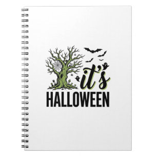 Halloween-Baum Es ist Halloween Vintage Gruselig_1 Notizblock