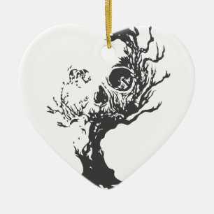 Halloween-Baum-Schädel Keramikornament