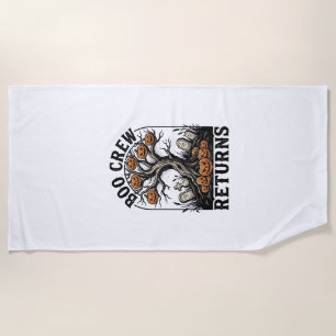 Halloween-Baum-Shirt Vintage Gruseliger Kürbis Gra Strandtuch