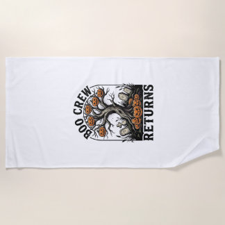 Halloween-Baum-Shirt Vintage Gruseliger Kürbis Gra Strandtuch