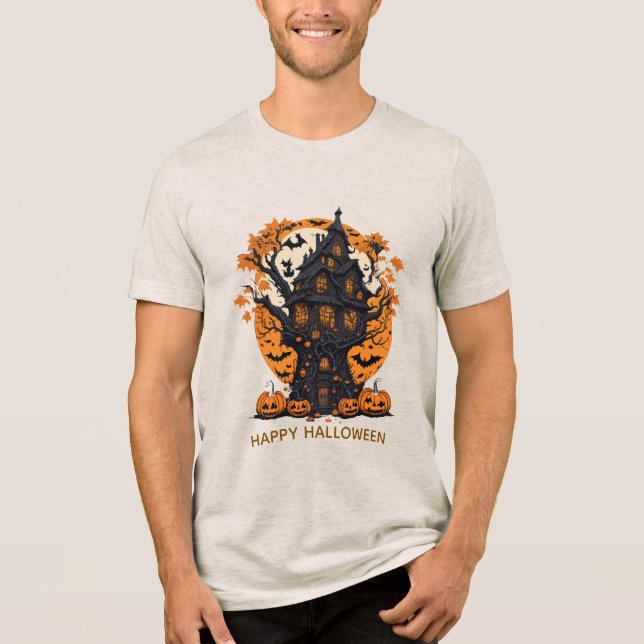 Halloween-Baum-T - Shirt für Männer (Vorderseite)