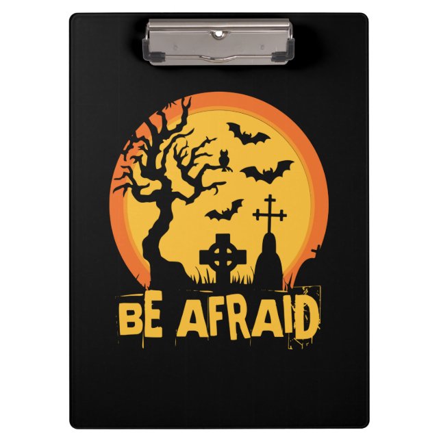 Halloween Be Afraween Geburtstag Klemmbrett (Vorderseite)