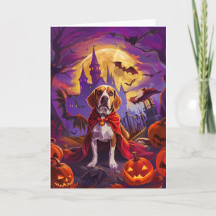 Halloween Beagle Dog Pumpkins Beängstigend Karte