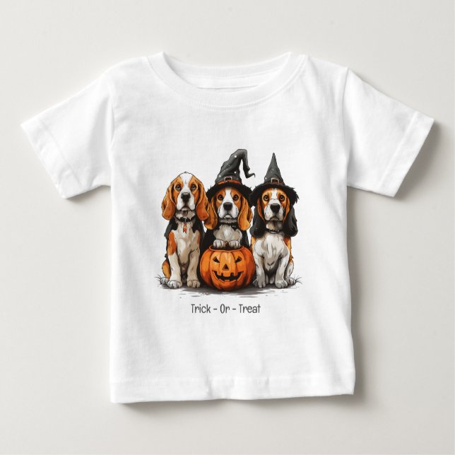 Halloween-Beagle-Hunde für Trick oder Treat Baby T-shirt (Vorderseite)