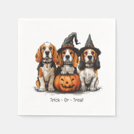 Halloween-Beagle-Hunde für Trick oder Treat Serviette