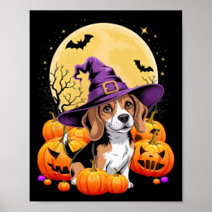 Halloween-Beagle Kürbiskostüm für Damen Poster