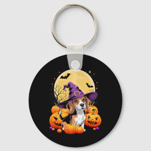 Halloween-Beagle Kürbiskostüm für Damen Schlüsselanhänger