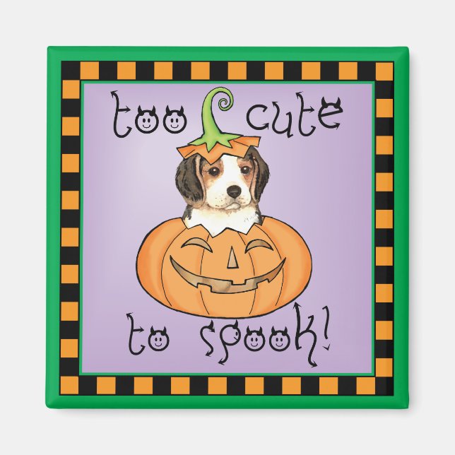 Halloween-Beagle Magnet (Vorne)
