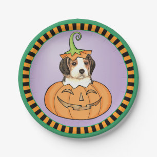 Halloween-Beagle Pappteller