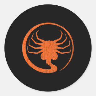 Halloween Beängstigend Alien Facehugger Horror Pum Runder Aufkleber