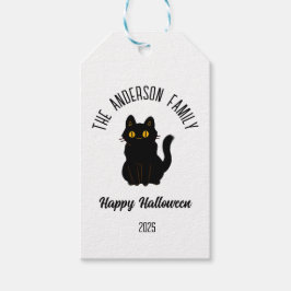 Halloween Beängstigend Black Cat Personalisierter Geschenkanhänger