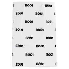 Halloween Beängstigend Boo! Augen Schwarz-weißes M Mittlere Geschenktüte