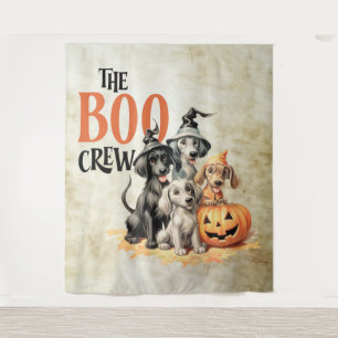 Halloween Beängstigend Boo Hogs Crew Orange Pumpki Wandteppich