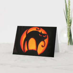 Halloween Beängstigend Cat Card Karte