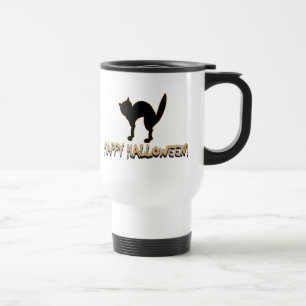 Halloween Beängstigend Cat Reisebecher