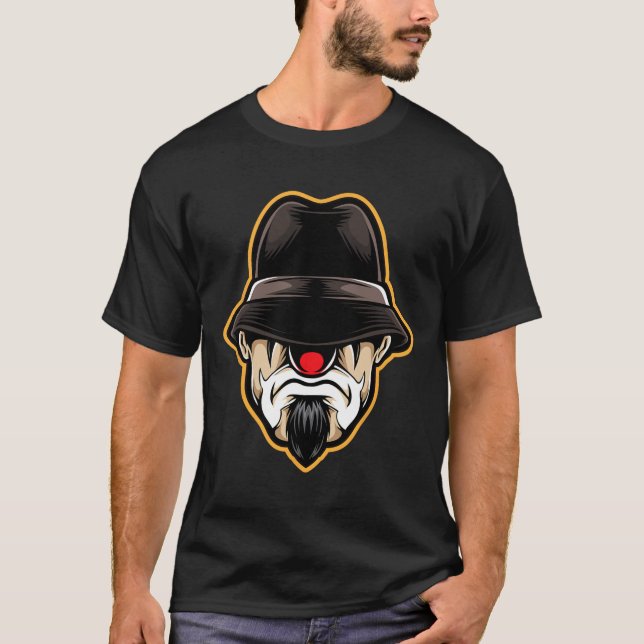 Halloween Beängstigend Clown Cholo Gangster T-Shirt (Vorderseite)