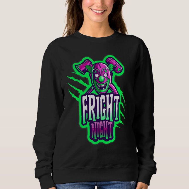 Halloween Beängstigend Clown Fright Night 1 Sweatshirt (Vorderseite)