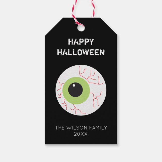 Halloween Beängstigend Eyeball Party Gift Geschenkanhänger (Vorderseite)