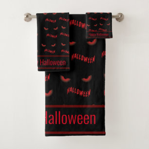Halloween Beängstigend Eyes Pattern Badhandtuch Set