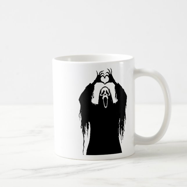 Halloween Beängstigend Face Horror Poster Kaffeetasse (Rechts)