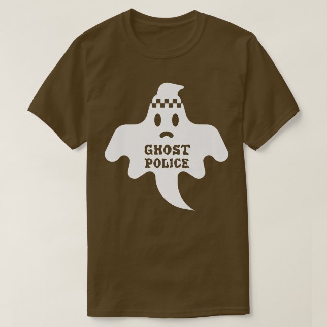 Halloween Beängstigend Ghost Police Spooky Boo Fun T-Shirt (Design vorne)