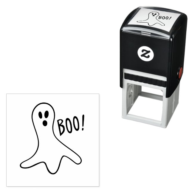 Halloween Beängstigend Ghost Self Inking Rubber Br Permastempel (Beispiel)