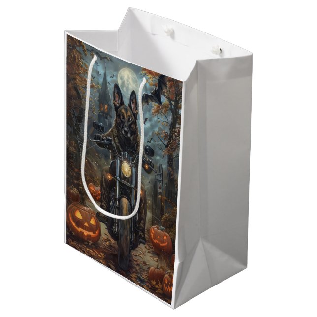 Halloween, Beängstigend Mittlere Geschenktüte (Vorderseite Schrägansicht)