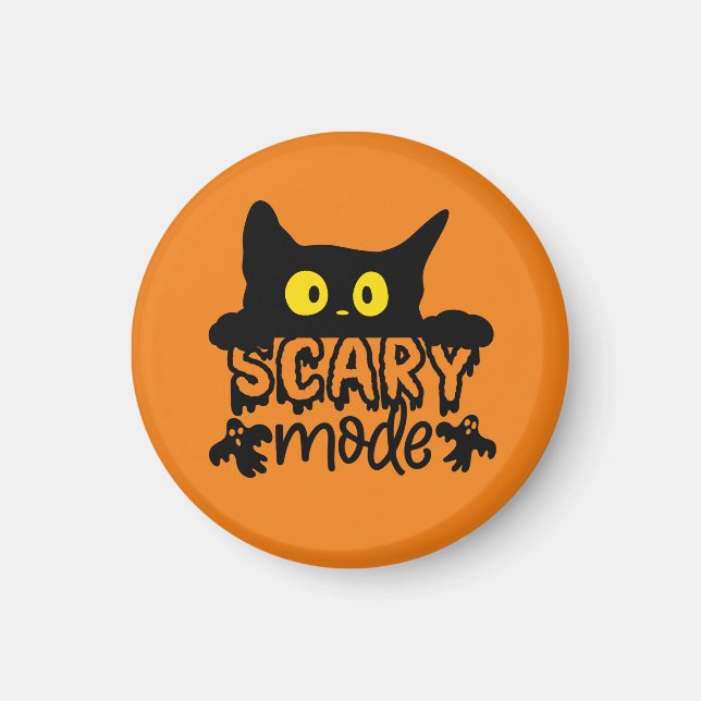 Halloween-Beängstigend-Mode-Katzenart Magnet (Vorne)