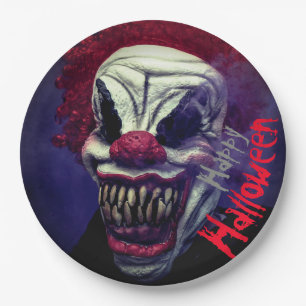 Halloween Beängstigend Monster Clown Pappteller