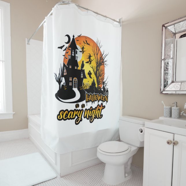 Halloween Beängstigend Night Duschvorhang (Beispiel)