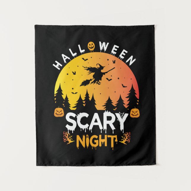 Halloween Beängstigend Night Geburtstag Wandteppich (Vorderseite)
