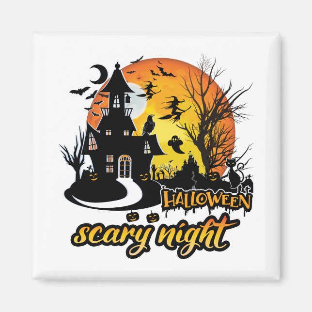 Halloween Beängstigend Night Magnet (Vorne)