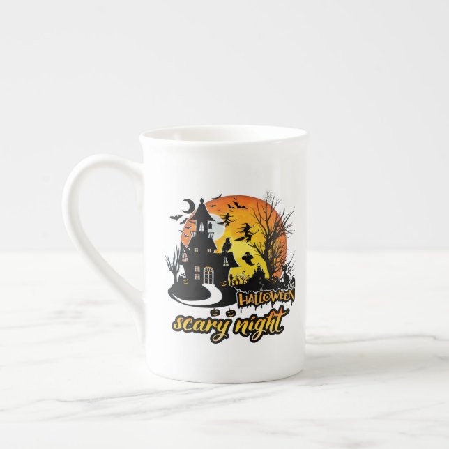 Halloween Beängstigend Night Prozellantasse (Links)