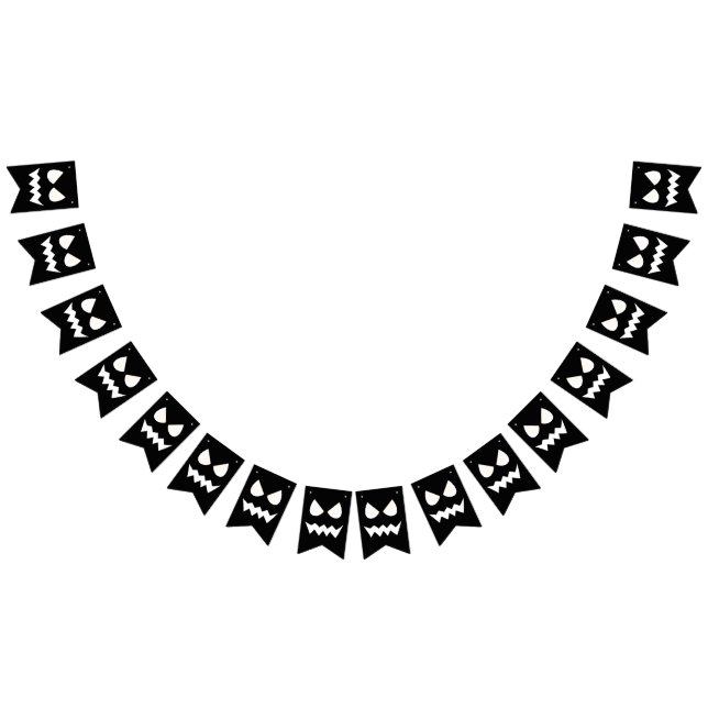 Halloween Beängstigend Pumpkin Ghost Face Wimpelkette (Alle)