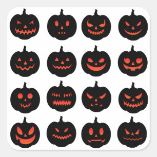 Halloween Beängstigend, Pumpkin Gift Liebhaber Quadratischer Aufkleber
