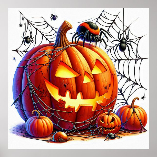 Halloween Beängstigend Pumpkin Poster (Vorne)