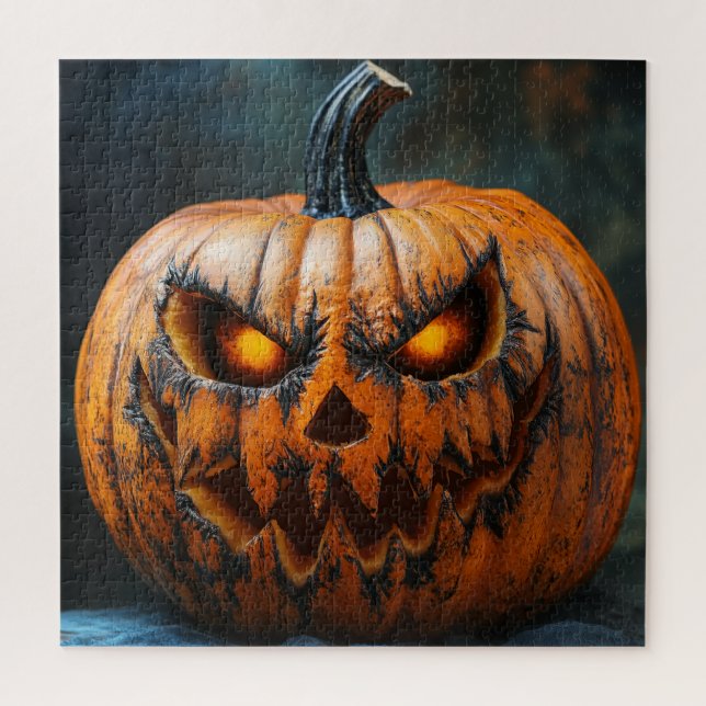 Halloween Beängstigend Pumpkin Puzzle (Vertikal)