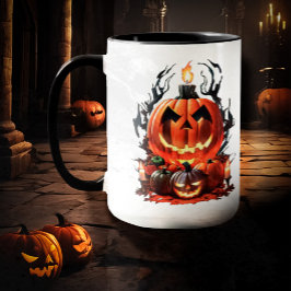 Halloween Beängstigend Pumpkin Tasse