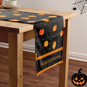 Halloween Beängstigend Pumpkins Jack-o' Lantern Mu Kurzer Tischläufer