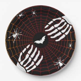 Halloween Beängstigend Spider Pattern Pappteller