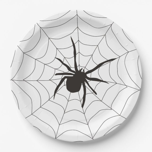 Halloween Beängstigend Spider Pattern Pappteller (Vorderseite)