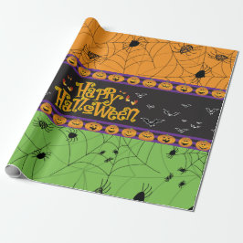 Halloween Beängstigend Spider Webs Geschenkpapier