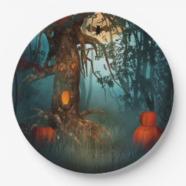 Halloween Beängstigend Szene (3) Beide Größen Pappteller