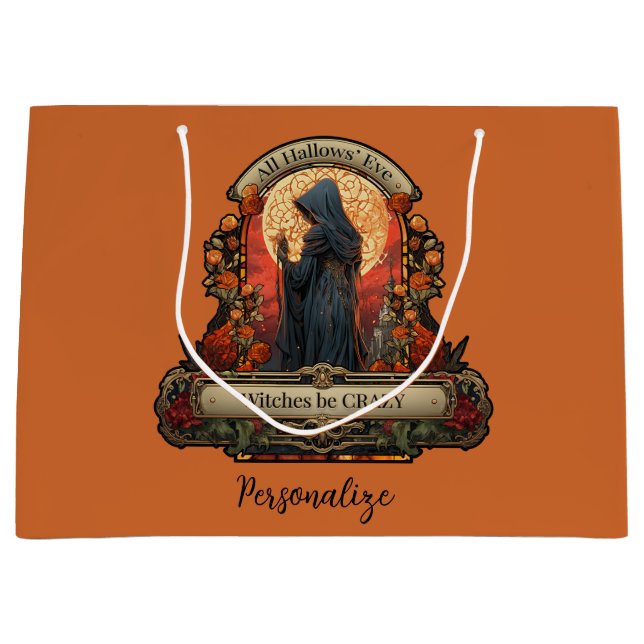 Halloween Beängstigend Witz Funny Zitat Personalis Große Geschenktüte (Vorderseite)