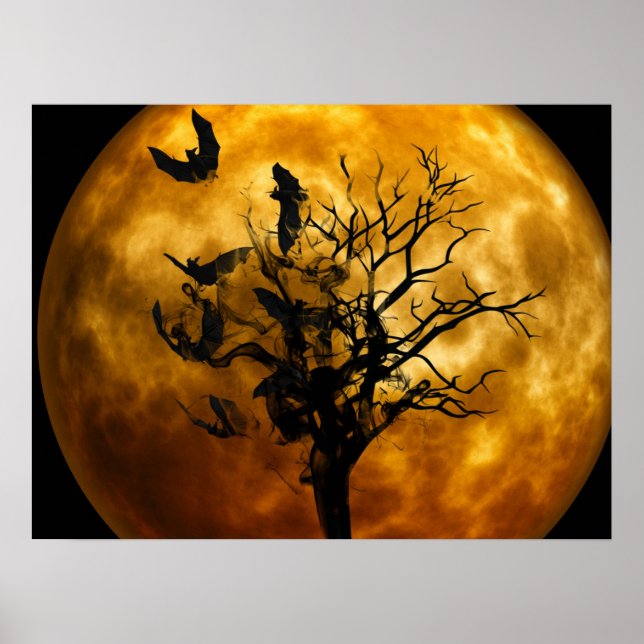 Halloween-Beängstigende Fledermäuse Poster (Vorne)