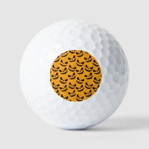 Halloween: beängstigende Gesichter, Vintager Stil. Golfball