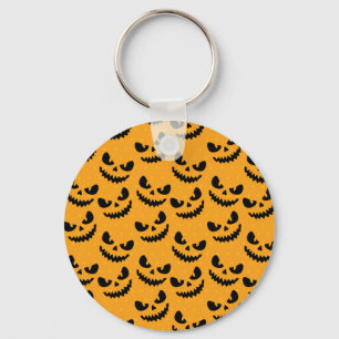 Halloween: beängstigende Gesichter, Vintager Stil. Schlüsselanhänger