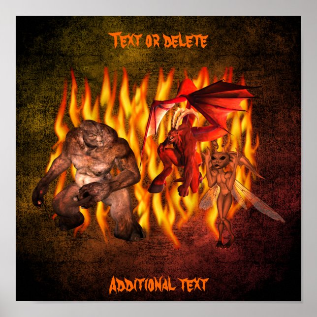 Halloween Beängstigende Gremlins Monster Personali Poster (Vorne)