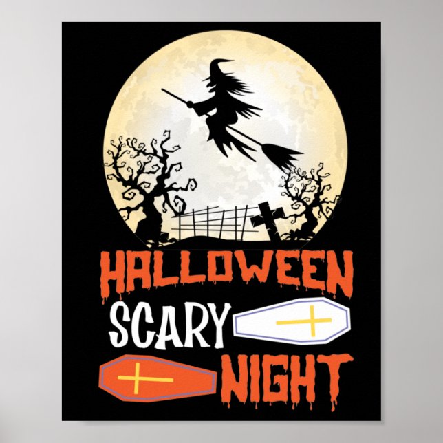Halloween Beängstigende Nachtschwärmerei Poster (Vorne)
