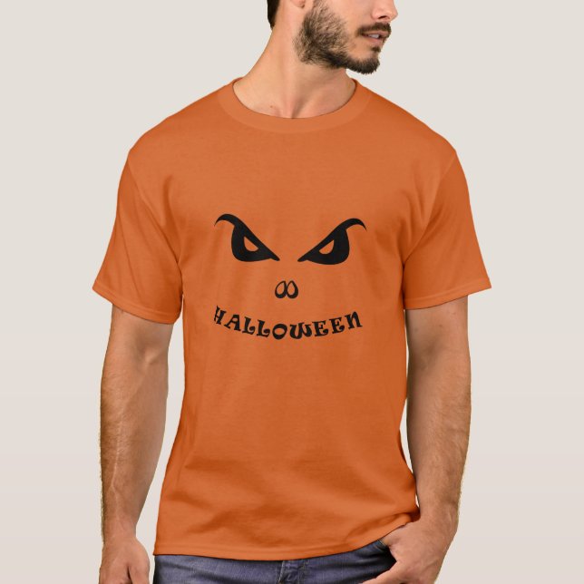 Halloween beängstigende Orange T-Shirt (Vorderseite)